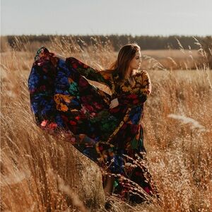 Siddartha Bansal- Anthropologie Colorful Floral Maxi Dress